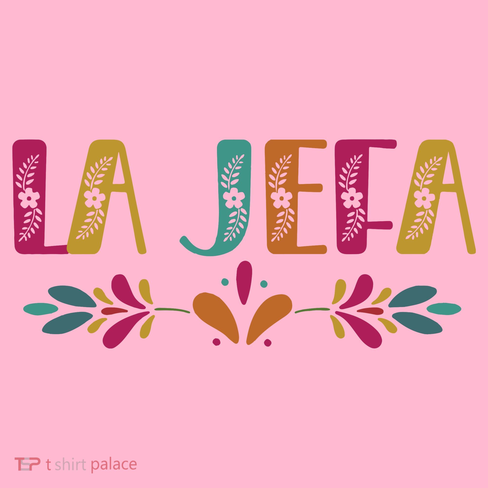 Floral La Jefa Mexican Mom Coaster