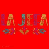 Floral La Jefa Mexican Mom Santa Hat thumb 1