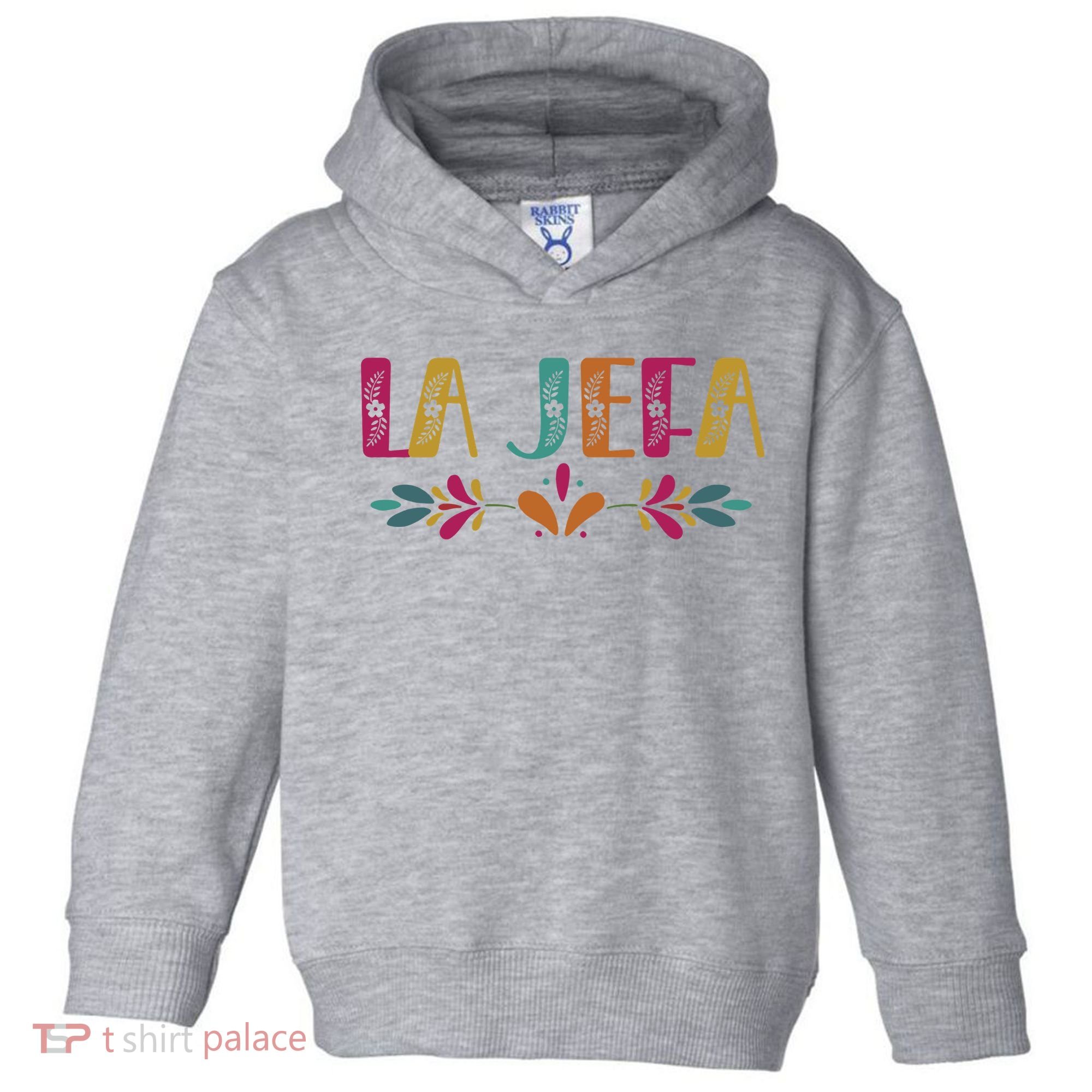 Floral La Jefa Mexican Mom Toddler Hoodie