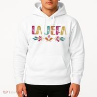 Floral La Jefa Mexican Mom Hoodie thumb 2