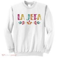 Floral La Jefa Mexican Mom Sweatshirt thumb 0