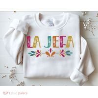 Floral La Jefa Mexican Mom Sweatshirt thumb 2