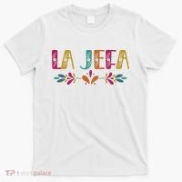 Floral La Jefa Mexican Mom T-Shirt thumb 0