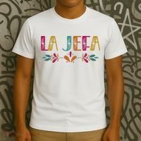 Floral La Jefa Mexican Mom T-Shirt thumb 3