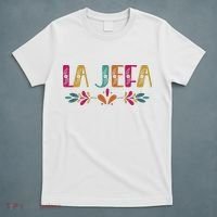 Floral La Jefa Mexican Mom T-Shirt thumb 5