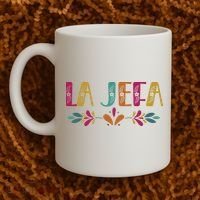 Floral La Jefa Mexican Mom Coffee Mug thumb 2