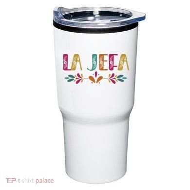 Floral La Jefa Mexican Mom Tumbler