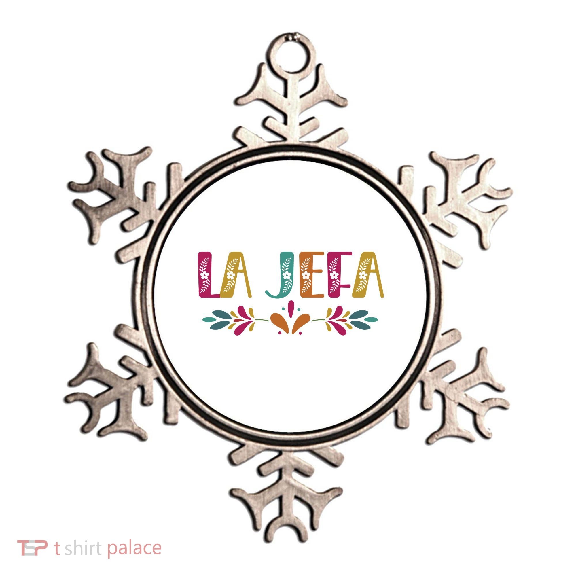 Floral La Jefa Mexican Mom Ornament