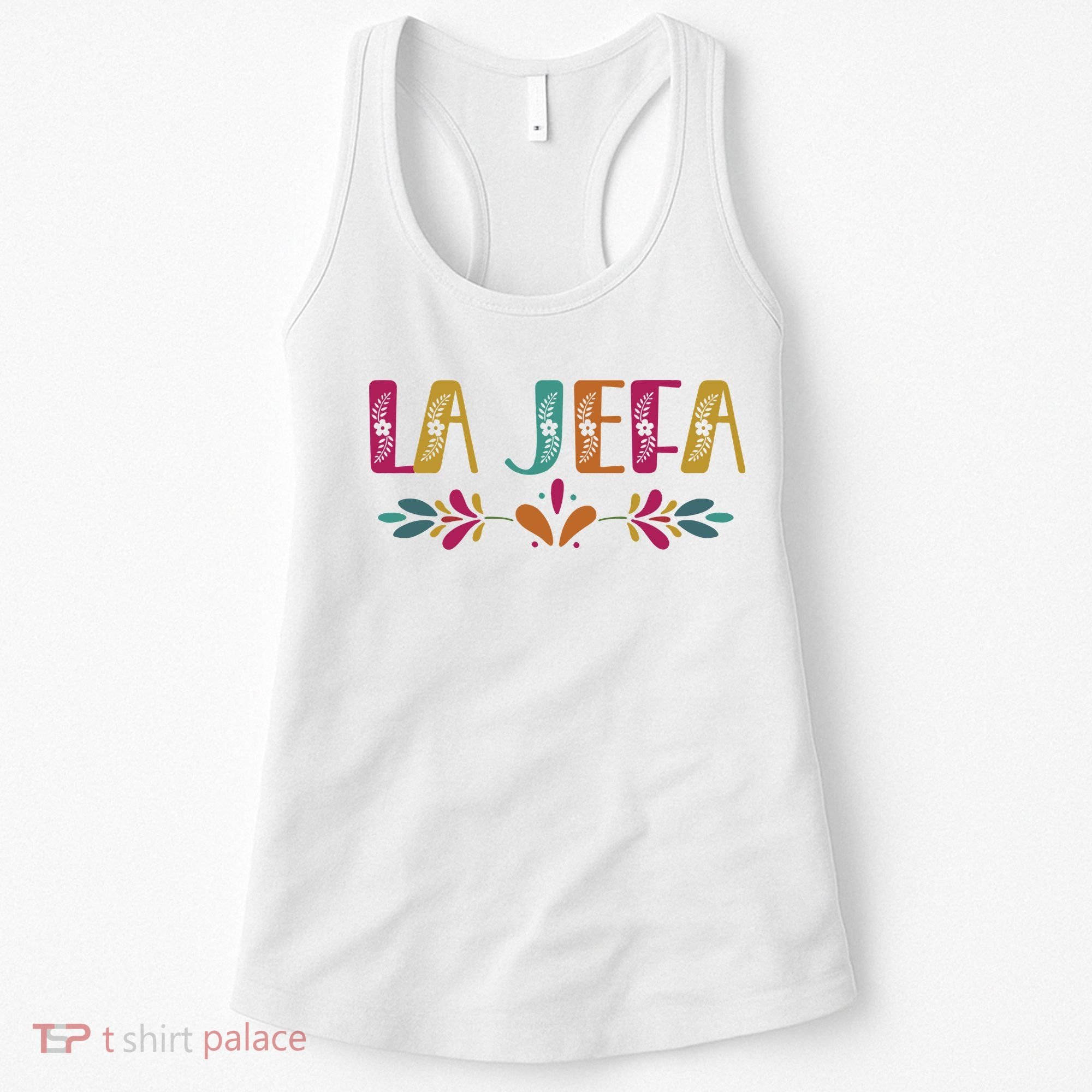Floral La Jefa Mexican Mom Women's Tank Top