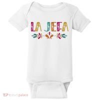 Floral La Jefa Mexican Mom Baby Bodysuit thumb 0