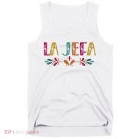 Floral La Jefa Mexican Mom Tank Top thumb 0