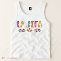 Floral La Jefa Mexican Mom Tank Top thumb 2