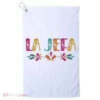 Floral La Jefa Mexican Mom Golf Towel thumb 0