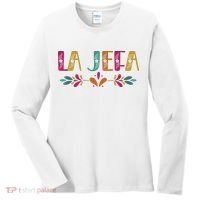 Floral La Jefa Mexican Mom Women's Long Sleeve Shirt thumb 0