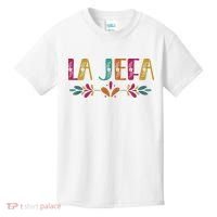 Floral La Jefa Mexican Mom Kids T-Shirt thumb 0