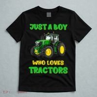 Farm Lifestyle Just A Boy Who Loves Tractors Boy Teens T-Shirt thumb 5