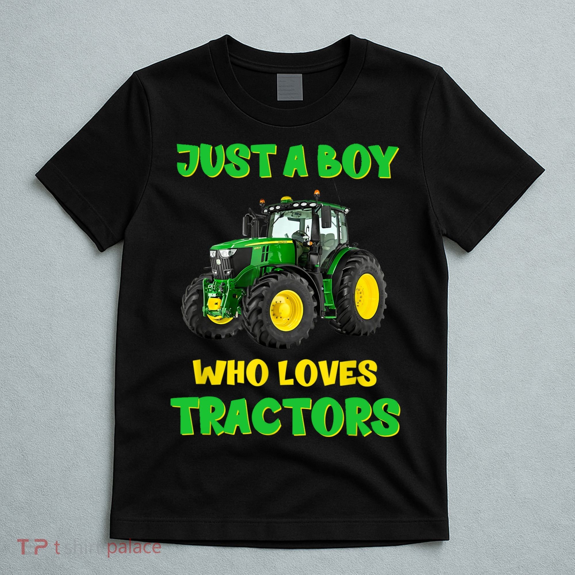 Farm Lifestyle Just A Boy Who Loves Tractors Boy Teens T-Shirt