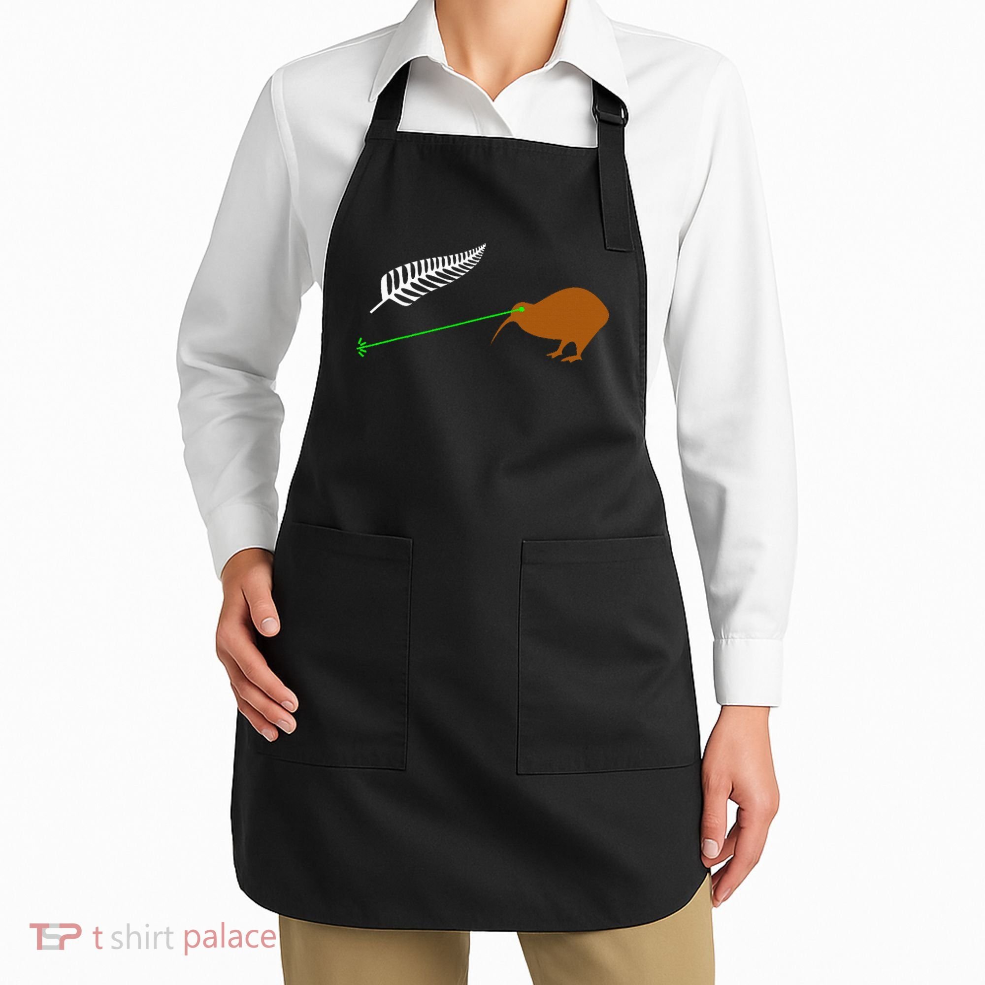Funny Laser Kiwi Flag New Zealand Popular Choice Apron