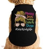 Funny Lunch Lady School Cafeteria Worker Doggie Tank thumb 0