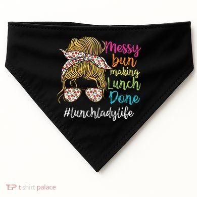 Funny Lunch Lady School Cafeteria Worker USA-Made Doggie Bandana