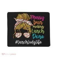 Funny Lunch Lady School Cafeteria Worker Mousepad thumb 0