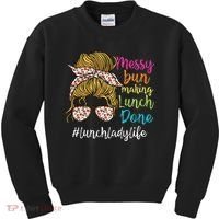 Funny Lunch Lady School Cafeteria Worker Kids Sweatshirt thumb 0