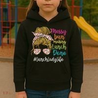 Funny Lunch Lady School Cafeteria Worker Kids Hoodie thumb 3