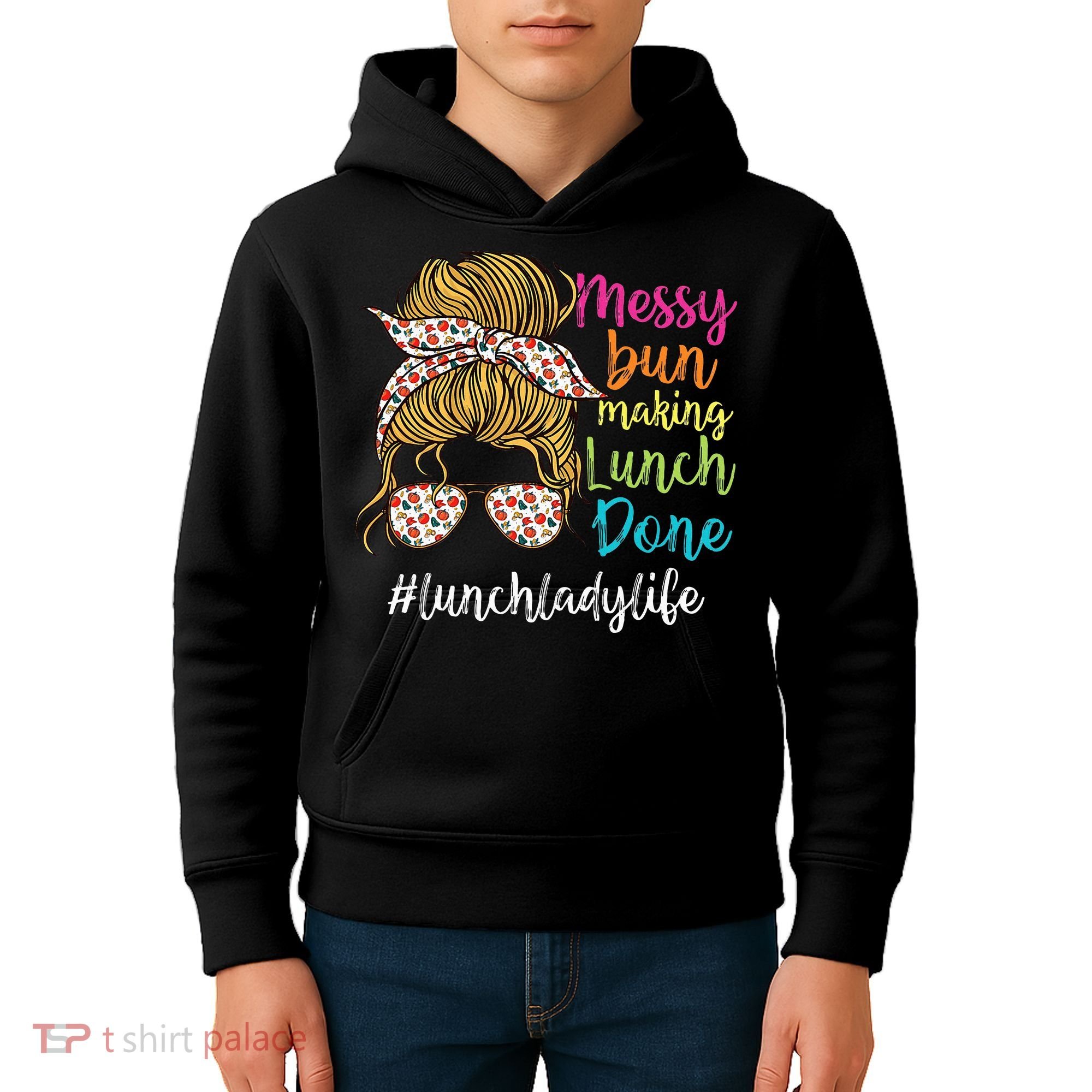 Funny Lunch Lady School Cafeteria Worker Kids Hoodie