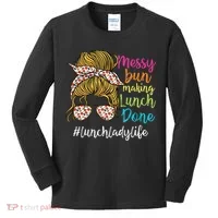 Funny Lunch Lady School Cafeteria Worker Kids Long Sleeve Shirt thumb 0