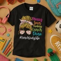 Funny Lunch Lady School Cafeteria Worker Kids T-Shirt thumb 3