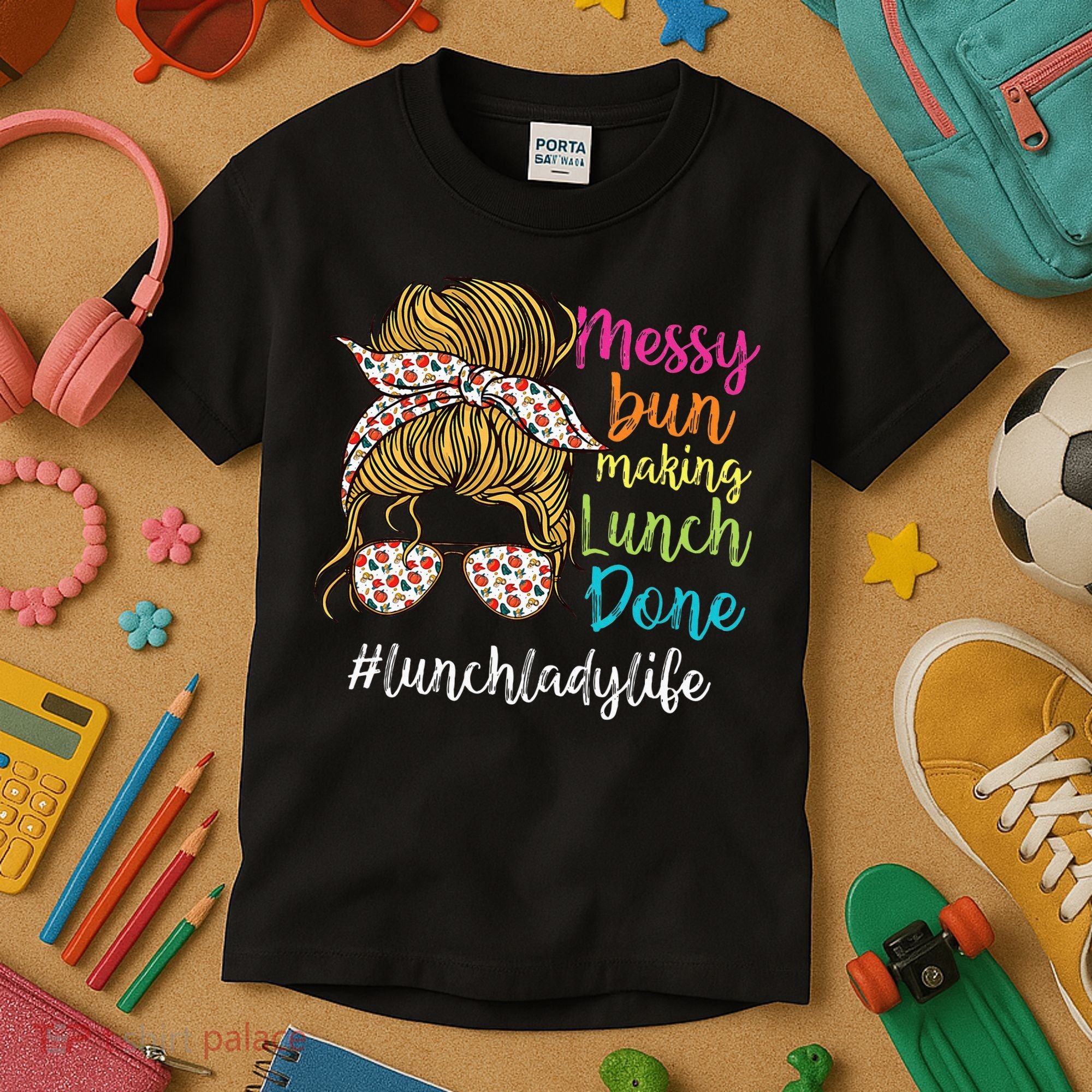 Funny Lunch Lady School Cafeteria Worker Kids T-Shirt