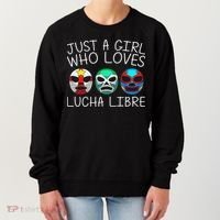 Funny Lucha Libre Gift For Mexican Wrestling Mask Women's Sweatshirt thumb 0