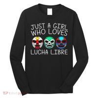 Funny Lucha Libre Gift For Mexican Wrestling Mask Long Sleeve Shirt thumb 0