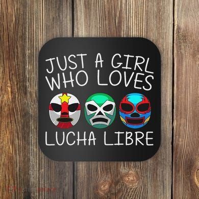 Funny Lucha Libre Gift For Mexican Wrestling Mask Coaster