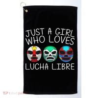 Funny Lucha Libre Gift For Mexican Wrestling Mask Golf Towel thumb 0
