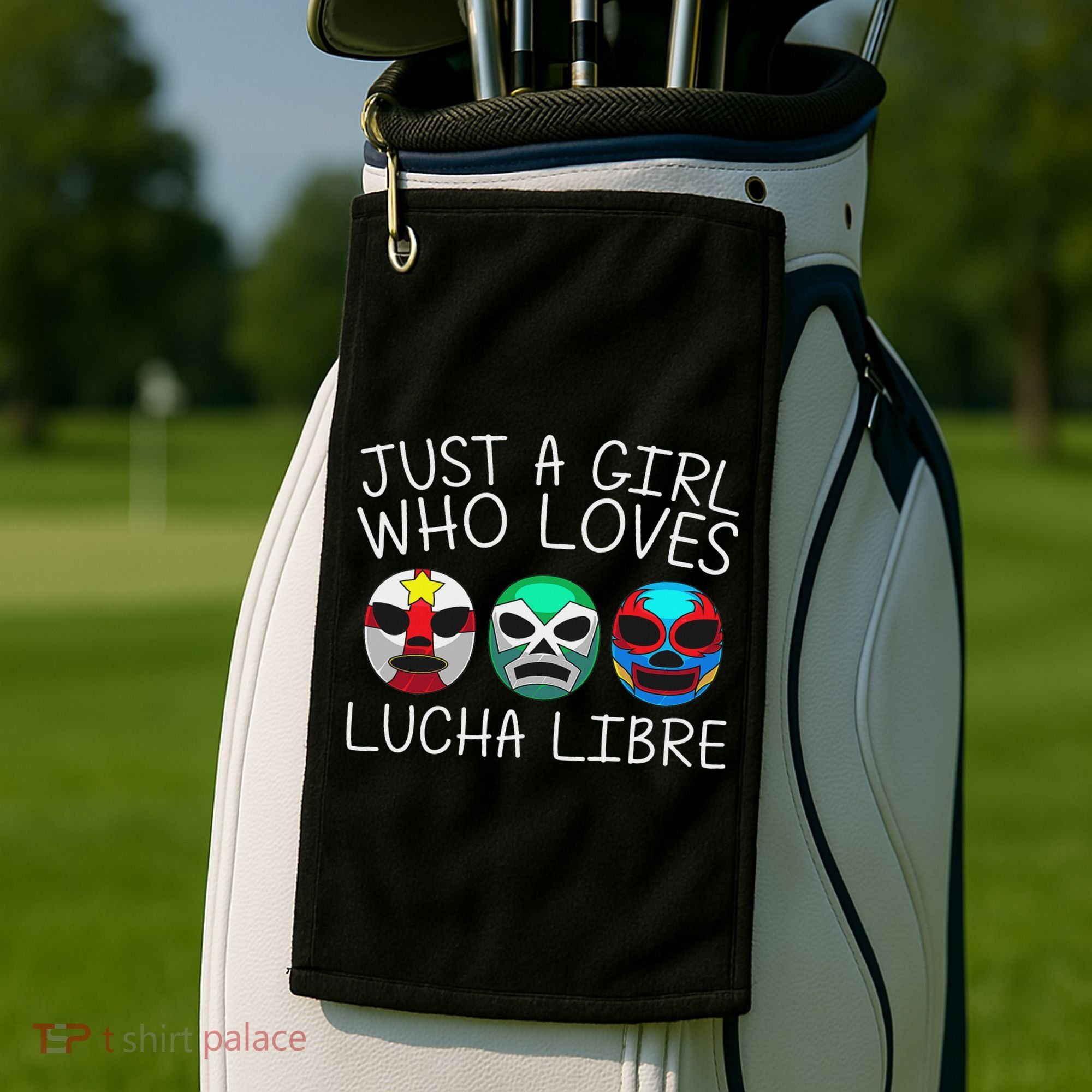 Funny Lucha Libre Gift For Mexican Wrestling Mask Golf Towel