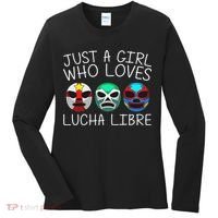 Funny Lucha Libre Gift For Mexican Wrestling Mask Women's Long Sleeve Shirt thumb 0