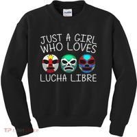 Funny Lucha Libre Gift For Mexican Wrestling Mask Kids Sweatshirt thumb 0