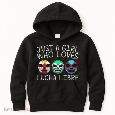 Funny Lucha Libre Gift For Mexican Wrestling Mask Kids Hoodie