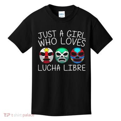 Funny Lucha Libre Gift For Mexican Wrestling Mask Kids T-Shirt