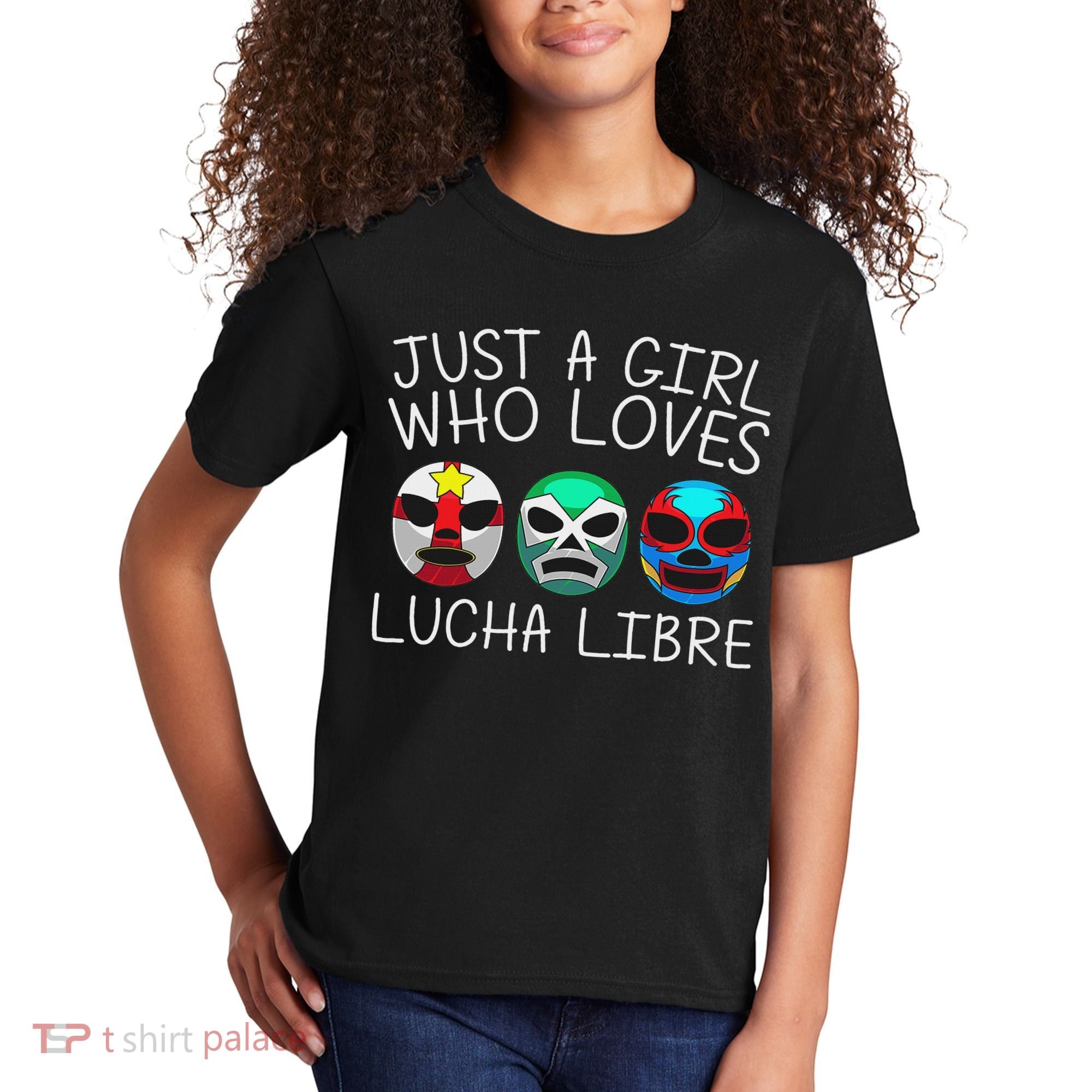 Funny Lucha Libre Gift For Mexican Wrestling Mask Kids T-Shirt