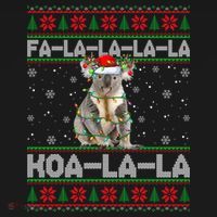 Fa La La Koa La La Koala Xmas Ugly Santa Koala Christmas Great Gift Women's Hoodie thumb 2