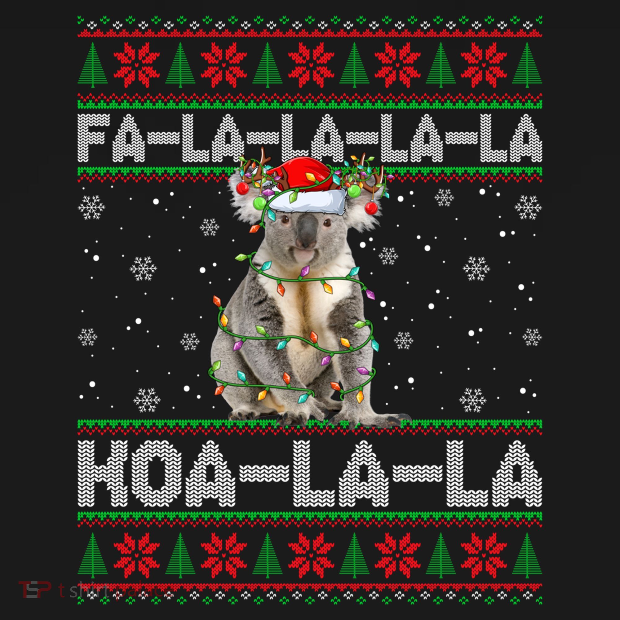 Fa La La Koa La La Koala Xmas Ugly Santa Koala Christmas Great Gift Women's Hoodie