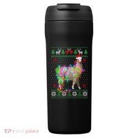 Funny Llama Lights Tangled Ugly Sweater Christmas Animals 24oz Duet Stainless Steel Tumbler thumb 0