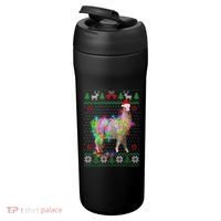 Funny Llama Lights Tangled Ugly Sweater Christmas Animals 24oz Duet Stainless Steel Tumbler thumb 3
