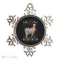 Funny Llama Lights Tangled Ugly Sweater Christmas Animals Ornament thumb 0