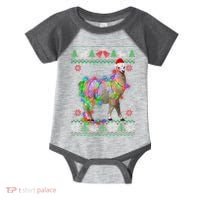 Funny Llama Lights Tangled Ugly Sweater Christmas Animals Infant Baby Jersey Bodysuit thumb 0
