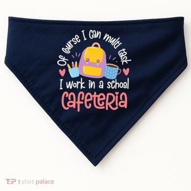 Funny Lunch Lady Appreciation Design USA-Made Doggie Bandana