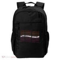 funny Live Laugh Lesbian Pride LGBTQ Family Backpack thumb 0