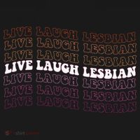 funny Live Laugh Lesbian Pride LGBTQ Family Ornament thumb 1